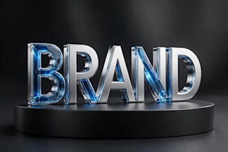 design 3d mockup and realistic logo presentation