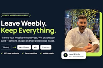 move and redesign your weebly website to wordpress or wix