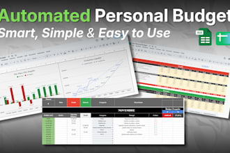 design a personalized, automated personal budget spreadsheet