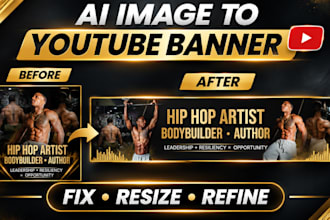 convert your ai image into a professional youtube banner