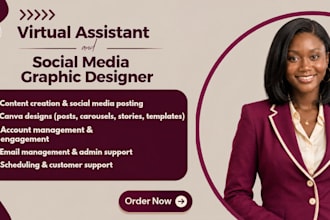 provide virtual assistant services and canva graphic design