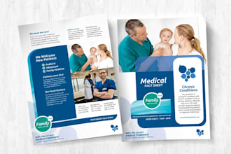 design medical flyer, healthcare flyer, and dental, clinic brochure