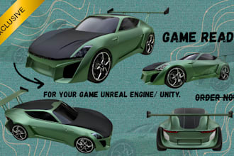 create game ready 3d car models for unity and unreal engine