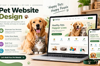 create pet store website for you