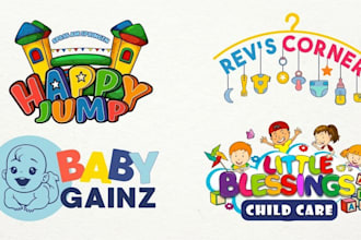 do kids, daycare, childcare, school and baby shop logo for your business