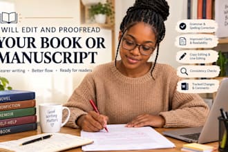 edit and proofread your manuscripts