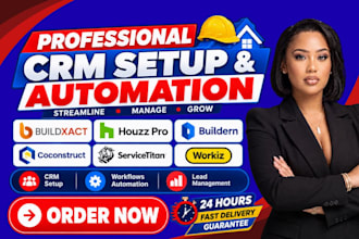 setup buidxact houzz pro buildern coconstruct servicetitan workiz crm workflows