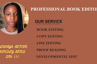 edit your book or novel for clarity, grammar, and flow