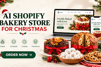 ai shopify store cakes snow ball cookies panettone bakery ai shopify store