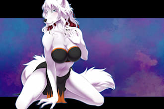 draw custom furry character art, fursonas, and detailed digital portraits
