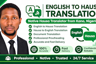 translate english to hausa and hausa to english native