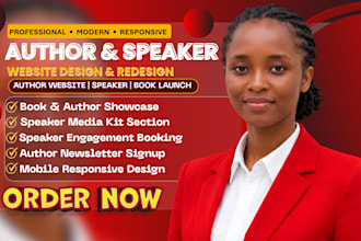 design a professional speaker and author personal brand website