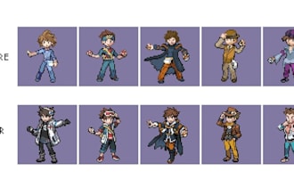 do pixel art sprite character sprite rpg game indie game art pixel art animation
