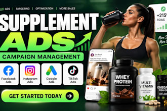run supplement ads facebook ads google ads tiktok ads marketing