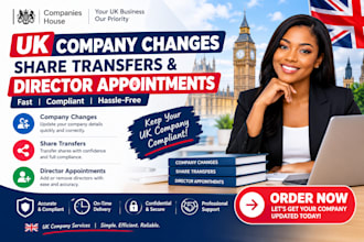 handle UK company changes, share transfers,director appointments