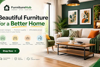 design a furniture website, furniture store website, and online shop