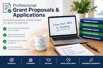 provide grant writing and funding research services
