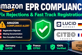 fix amazon epr compliance rejection and register germany lucid france citeo