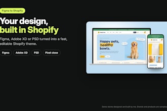 convert your figma xd or PSD design into a custom shopify theme