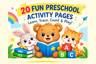 design kids activity worksheets