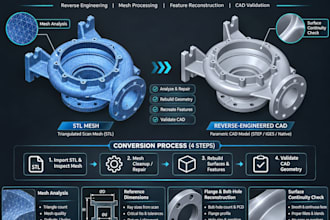 convert stl mesh to clean editable cad solid model