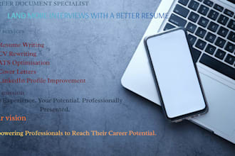 write a professional resume, CV and ats optimized resume