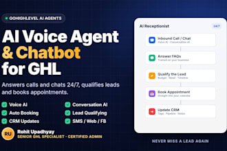 build a gohighlevel ai voice agent and conversation ai chatbot