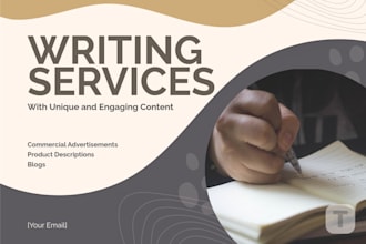 provide typing, essay writing, copywriting, and proofreading services