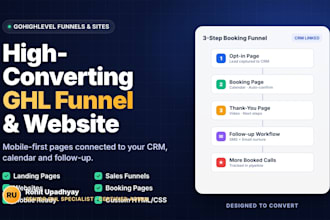 build a gohighlevel funnel, landing page or website