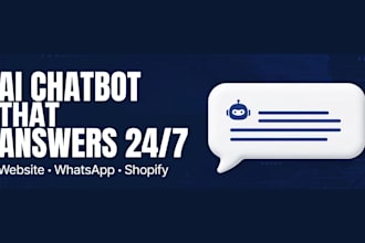 build an ai chatbot for your website, whatsapp, or shopify store