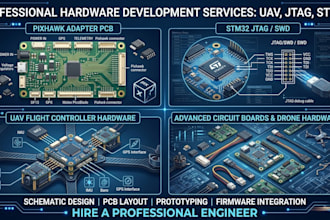 develop pixhawk adapter pcb, stm32,jtag swd,uav flight controller hardware