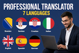 translate italian, bosnian, serbian, croatian, spanish, german, english