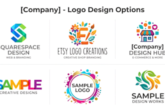 create a squarespace, etsy, and sample logo design