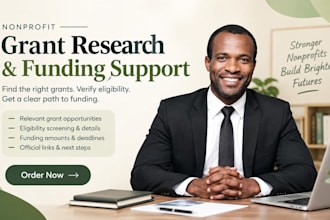research nonprofit grants, verify eligibility, and shortlist top funders