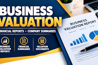 prepare business valuation reports, company financial summaries, valuation