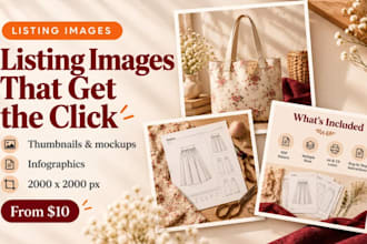 design etsy listing images, mockups and infographics that convert