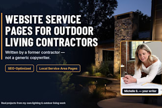 write SEO service pages for landscape and outdoor living contractors