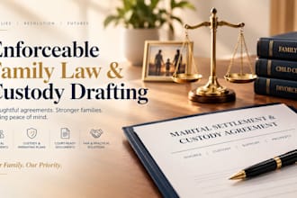 draft divorce settlement agreement child custody and family law contract