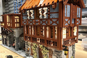 do 3d lego design, lego moc, lego car bike city, lego house for you