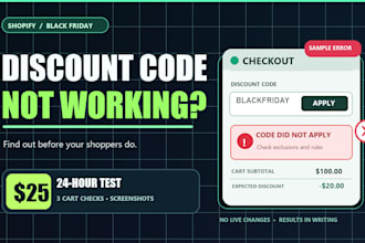 test your shopify black friday discounts and checkout in 24 hours