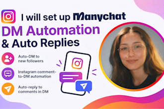 set up manychat instagram dm automation and auto replies