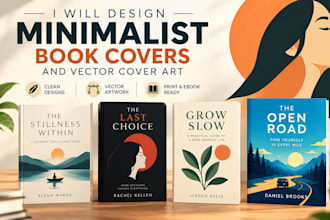 design minimalist book covers and vector cover art