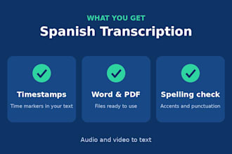 transcribe your spanish audio or video to text