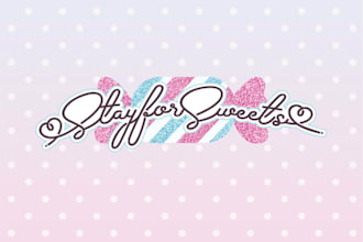 create a sweet, kawaii inspired custom logo for you