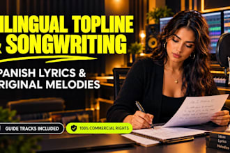 write spanish lyrics and catchy female topline songwriting as a female singer