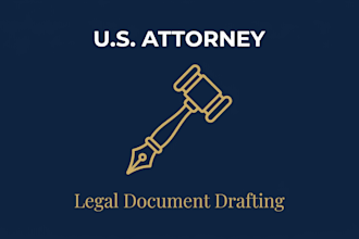 draft official last will and testament documents or estate probate trust