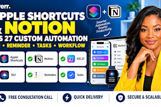 do apple shortcuts notion ios 27 custom automation siri reminder tasks workflow