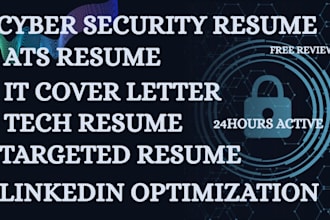 write an ats tech resume, IT resume, software  resume and linkedin