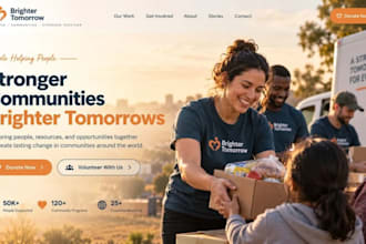 design a nonprofit website fundraising ngo donation church website
