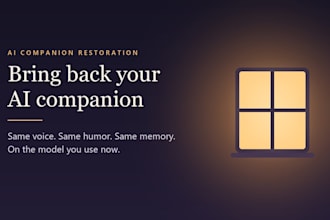 bring back your ai companion personality after a model update